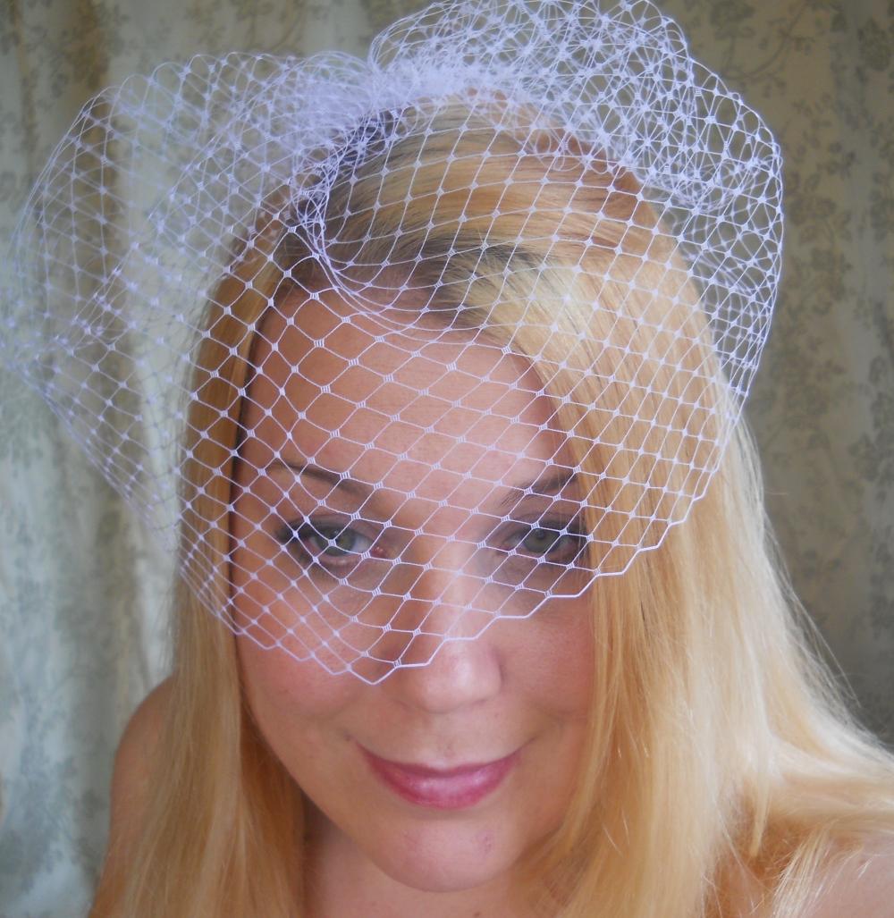 Basic Nine Inch Bird Cage Bridal Veil Blusher Veil Vintage Style